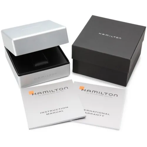 Hamilton montre viewmatic squelette gent automatique cuir noir