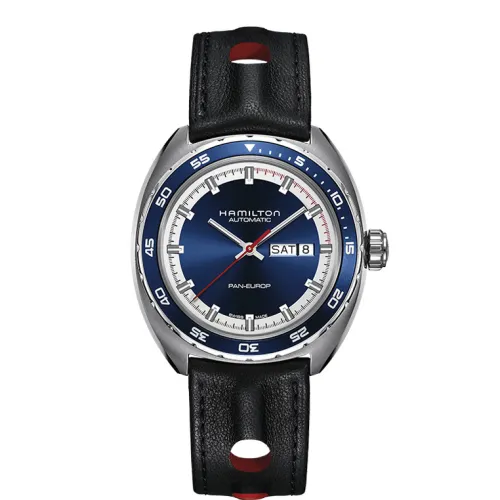 Hamilton montre pan europe automatique bleu