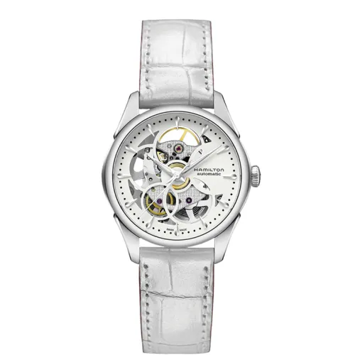 Hamilton jazzmaster femme viewmatic squeleton automatique bracelet cuir