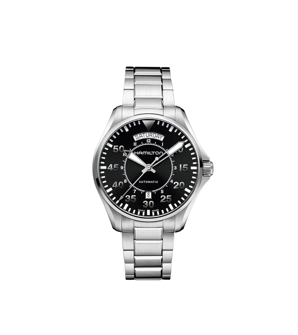 Photo montrant l'intégralité de la Montre Hamilton Khaki Aviation Pilot Day Date Auto 42 mm.