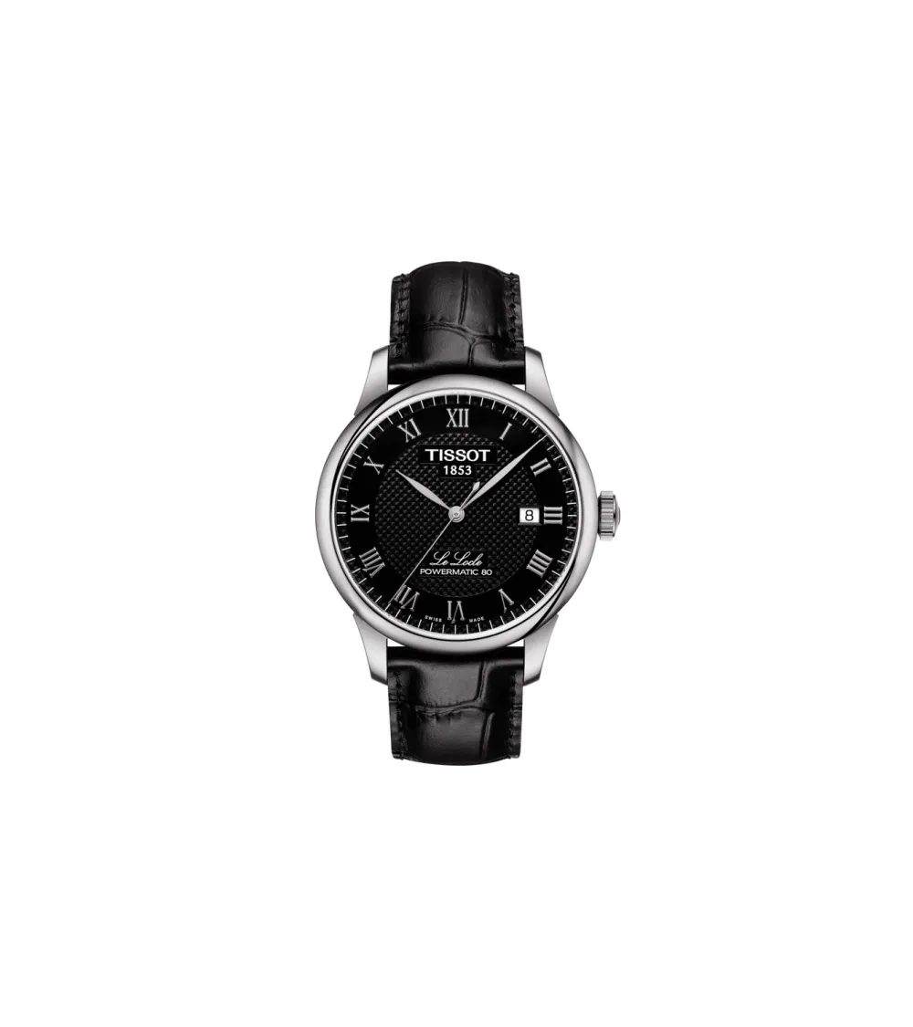 Tissot Le Locle automatique fond noir bracelet cuir  T006.407.16.053.00