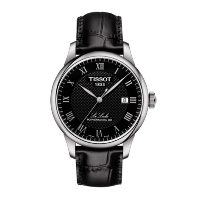 Tissot Le Locle automatique fond noir bracelet cuir  T006.407.16.053.00