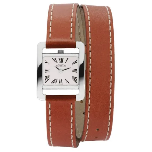 Photo montrant l'intégralité de la montre Herbelin Ve Avenue – Bracelet Double – Acier & Cuir Brun