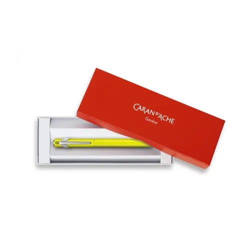 CARAN D'ACHE 849 PLUME VERNIS JAUNE FLUO