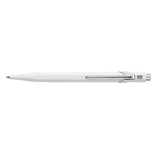 Caran d'ache bille 849 POPLINE BLANC AVEC ÉTUI 849.502