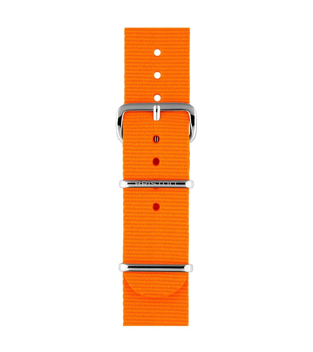 Bracelet nato briston nylon orange fluo