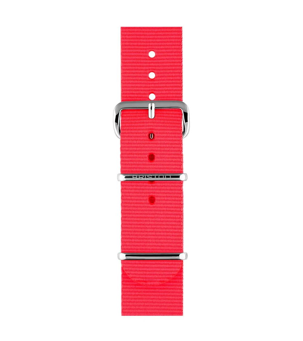Bracelet nato briston nylon rose fluo