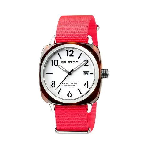 Bracelet nato briston nylon rose fluo