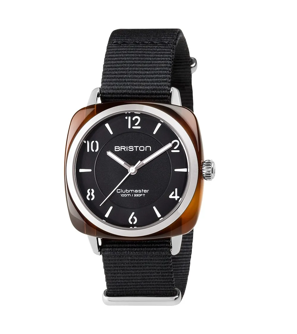 montre quartz BRISTON CLUBMASTER CHIC acétate 36 mm cadran noir